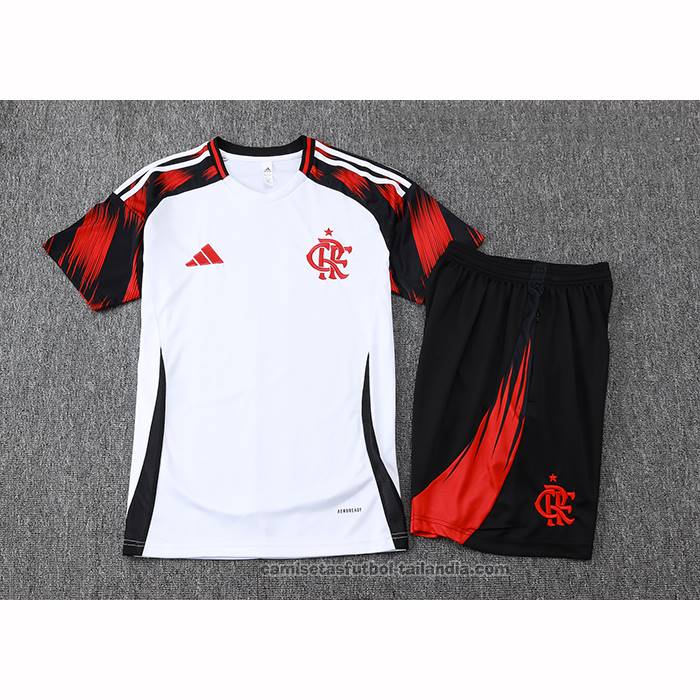Chandal del Flamengo Manga Corta 25/26 Blanco - Pantalon Corto